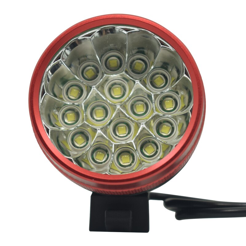 WasaFire 40000 Lumen 16* T6 LED Bike Light MTB Bicycle Front Light Super Bright Cycling Lamp Headlight Night Riding Light: Red