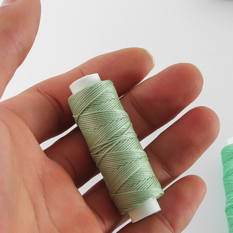30m *0.55mm Round Waxed Wire Threads For Leather Waxed Cord For Diy Handicraft Tool Hand Stitching Thread Flat Waxed Sewing Line