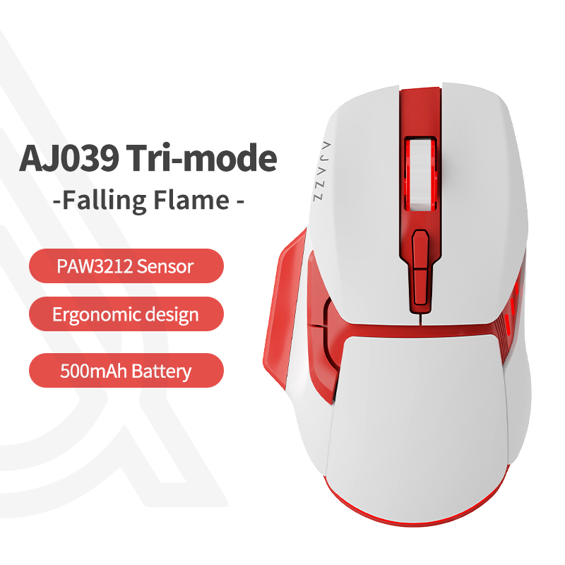 Ajazz  aj039 trådløs computermus - computerudstyr - kontorspil - mus - bærbar computer - usb - hjemmeforbindelse med tre funktioner paw 3212: Hvid