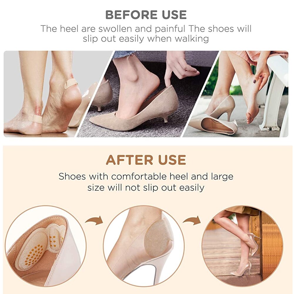 Silikon Heel Pads für Frauen Schuhe Einsätze Füße Ferse Schmerzen Relief Reduzieren Schuh Größe Füllstoff Kissen Polsterung für High Heels futter
