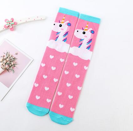 Autunno nuovo cartone animato calzini a tubo dritto per bambini calze al ginocchio cartoni animati stampa animalier ragazze calzino lungo sokken bambini neonato: style 3