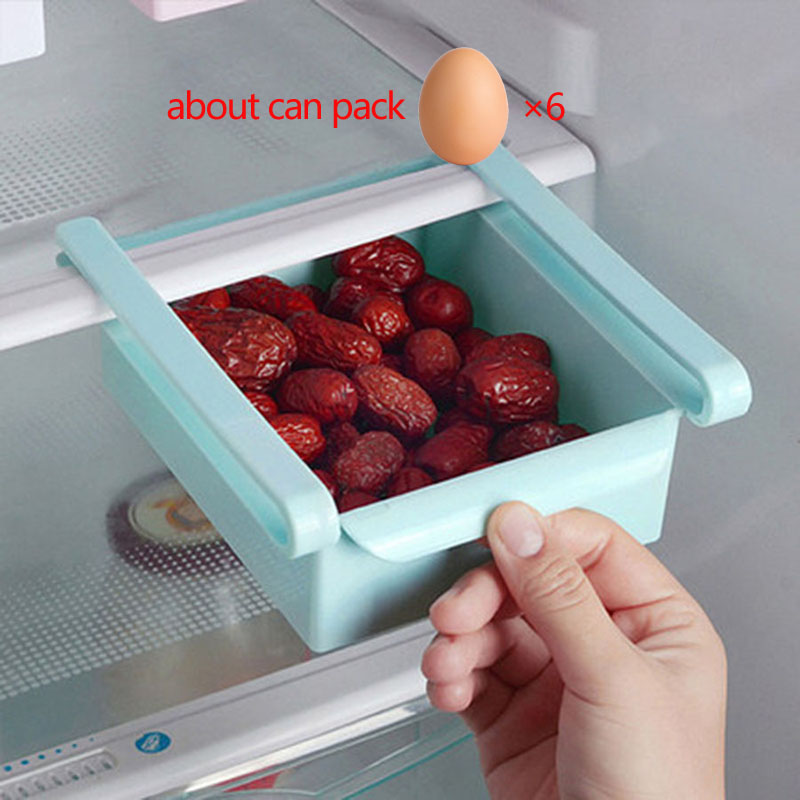 Mini abs lysbilde kjøkken kjøleskap fryser plassbesparende organisasjon mat frukt oppbevaringsboks stativ bad hylle organizer holder