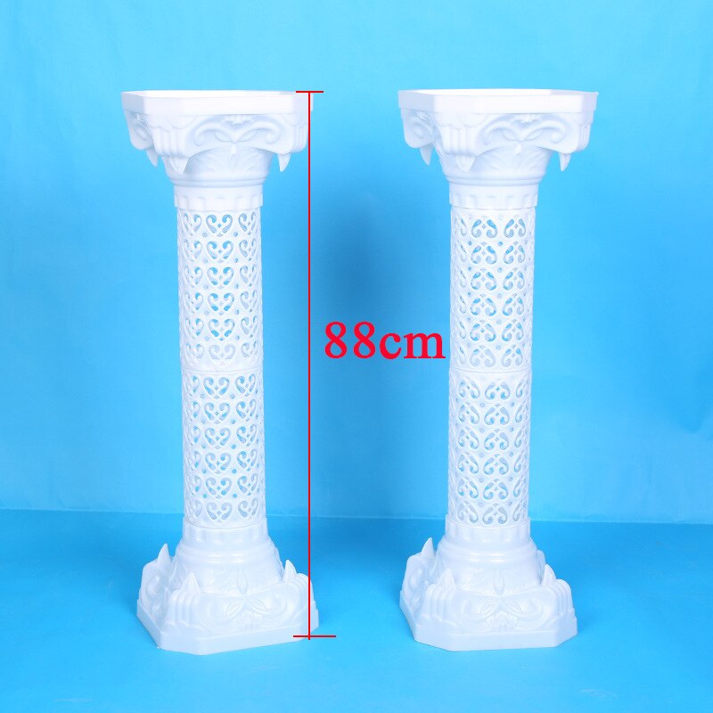 Columnas romanas decorativas para boda, pilares de plástico blanco, maceta de flores, soporte de plomo para carretera, , evento, 2 uds.