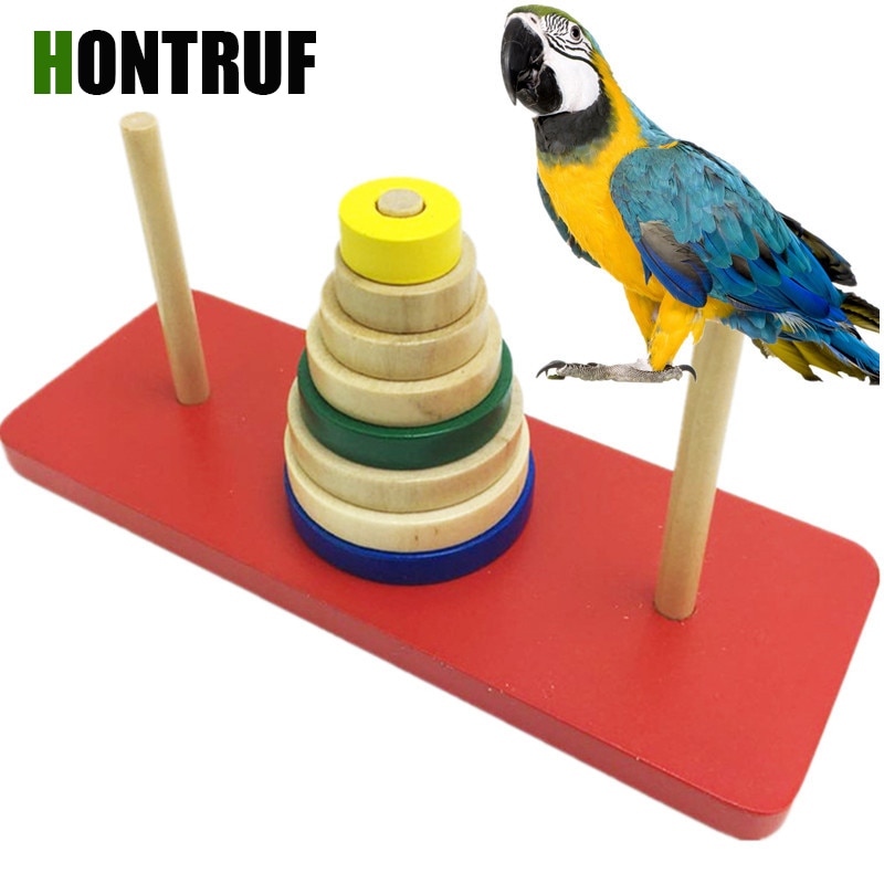 Mellemstore og store papegøje undervisningslegetøj interaktiv intellektuel udvikling legetøj kæledyr legetøjsforsyning træning fugleværktøjspuslespil