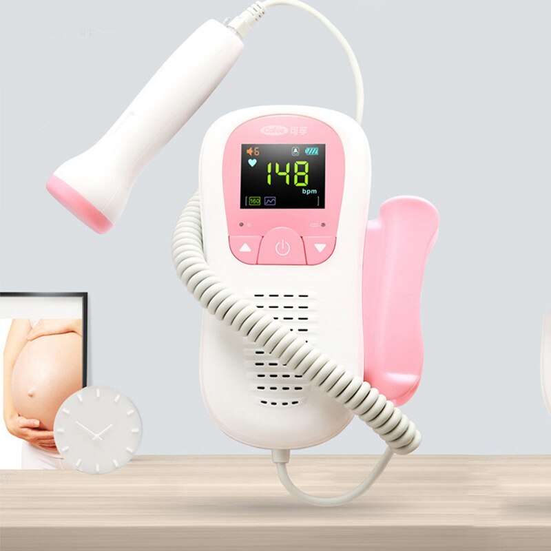 Handheld Foetale Doppler Prenatale Baby Heartbeat Monitor Hartslag Detector Huishoudelijke Sonar Doppler Zwangere Vrouwen