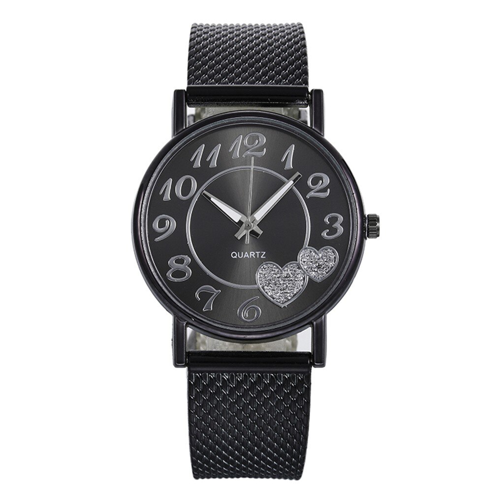 Dames Horloge Horloge Horloge Relogio Feminino Zegarek Damski Horloge Creatieve Mode Vrouw Mesh Riem Horloge: Black