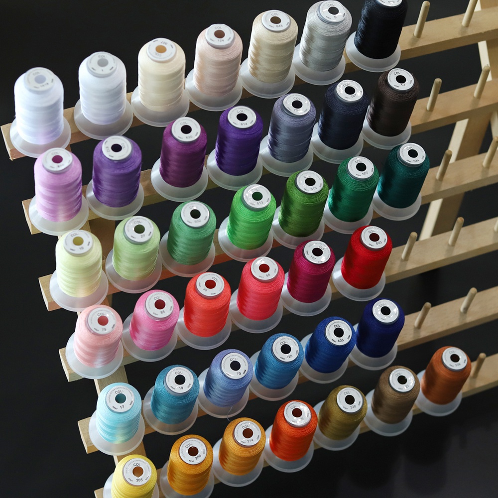 40/63 Brother Colors Polyester Embroidery Machine Thread Kit 40 Weight for Brother Babylock Embroidery and Sewing Machines