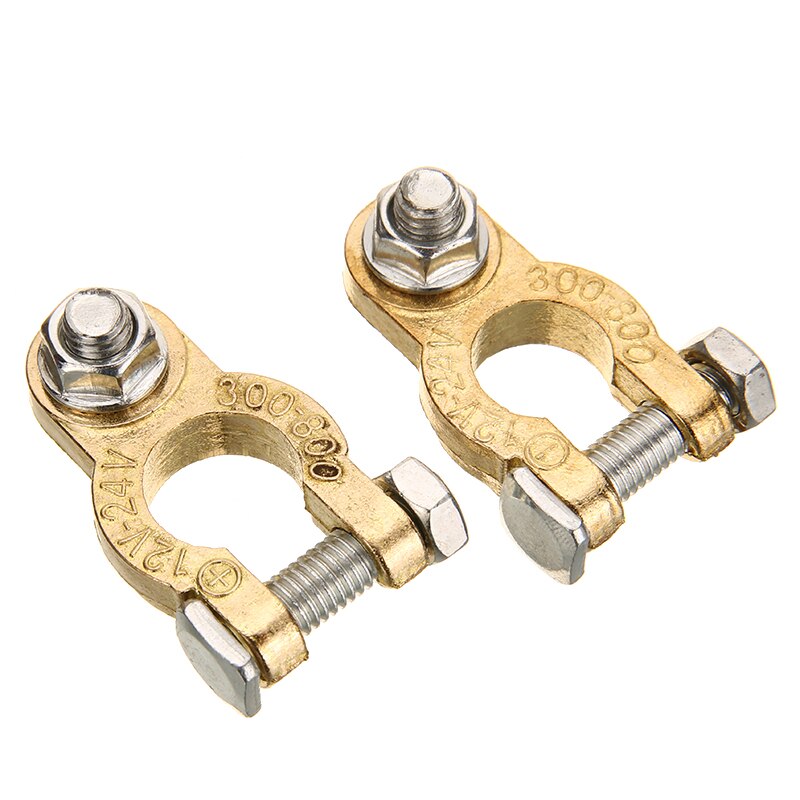 2pcs Universal Battery Pole Terminals Positive Negative Car Battery Terminals Clamp Connector For Auto Motor Vehicle