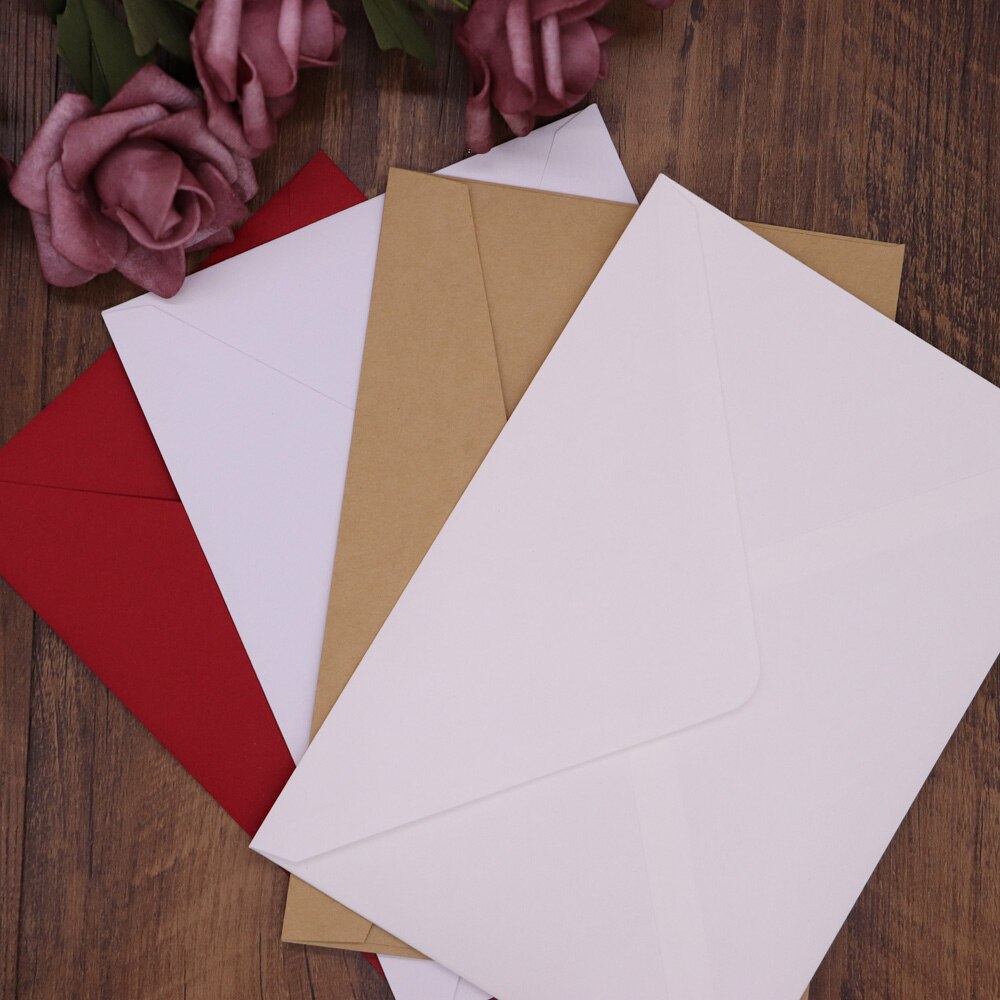 10pcs/pack Wedding Invitation Card Envelope for Wedding Party Celebration Birthday V Shape Greeting Cards Envelope