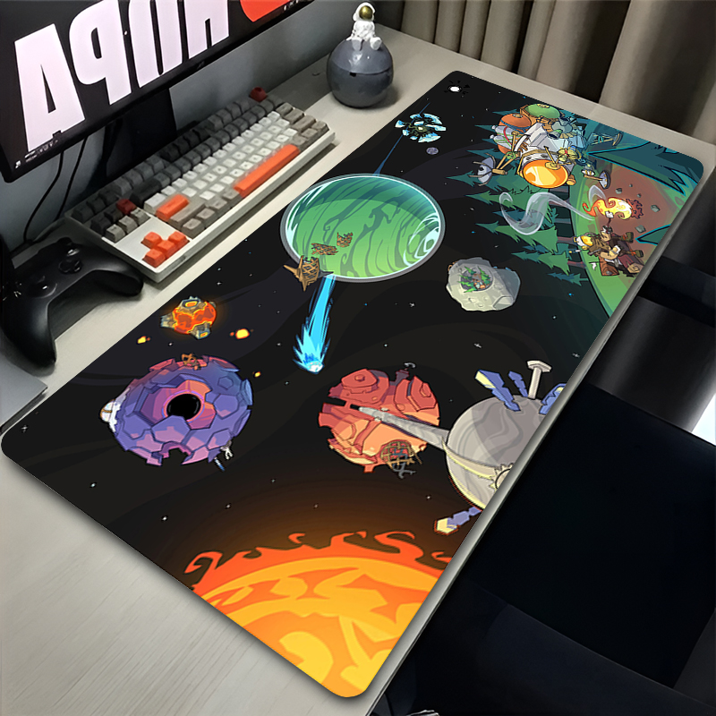 Mouse Pad XXL Anime Gamer Outer Wilds Mousepad Laptop Universe Space Solar System HD Desk Mat PC Gaming Accessories Keyboard Pad