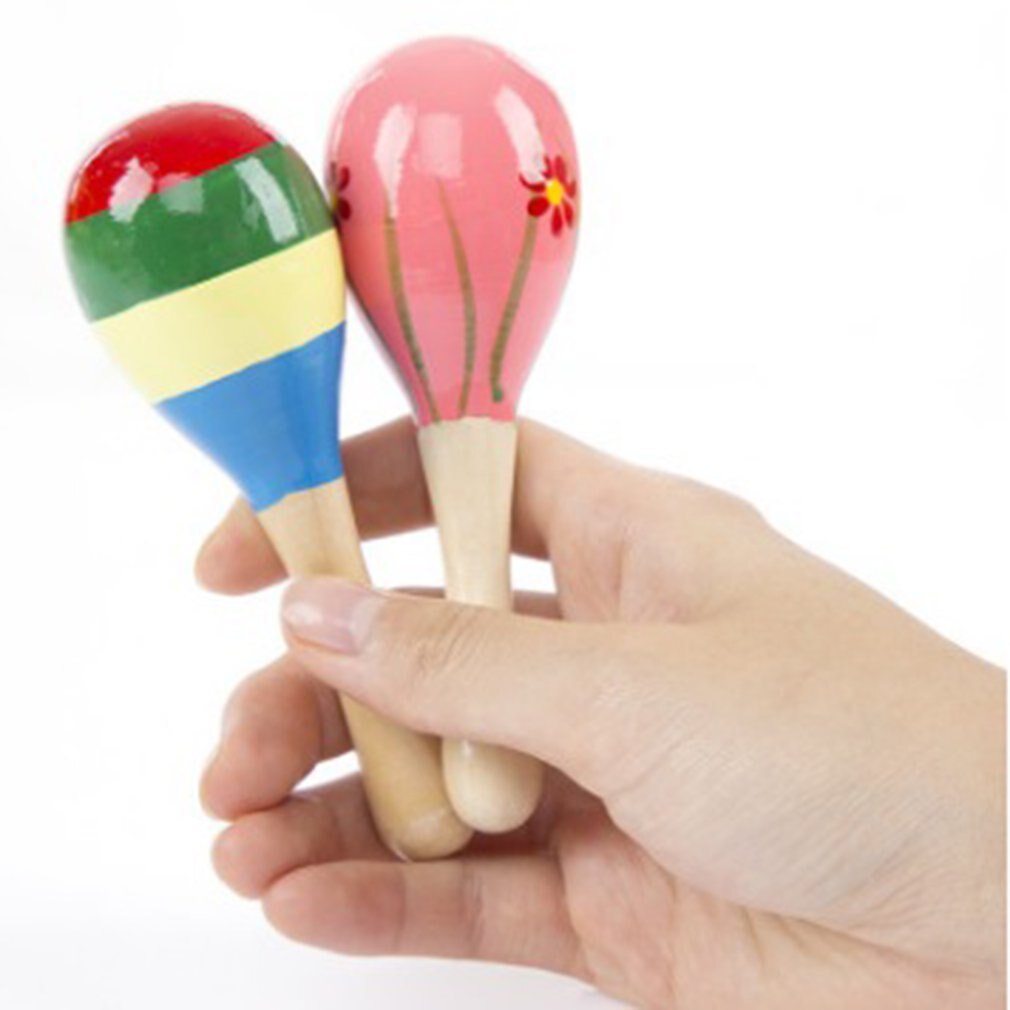 ! Kids Baby Houten Speelgoed Maracas Rumba Shakers Musical Party Rammelaars Verkoop