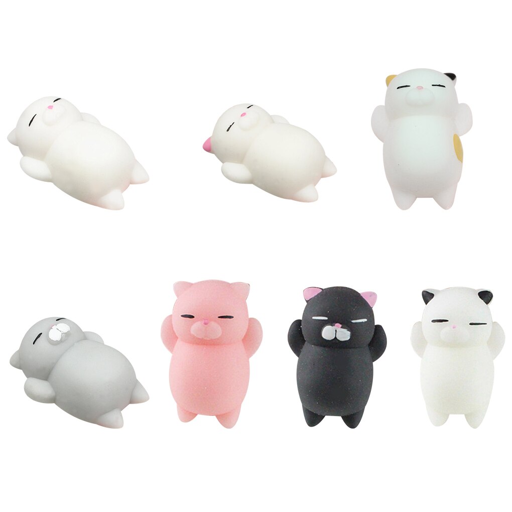 Soft Cute Cat Antistress Decompression Toy Jumbo Slow Rising Fun Stress Squeeze Phone Straps Keychain Toys