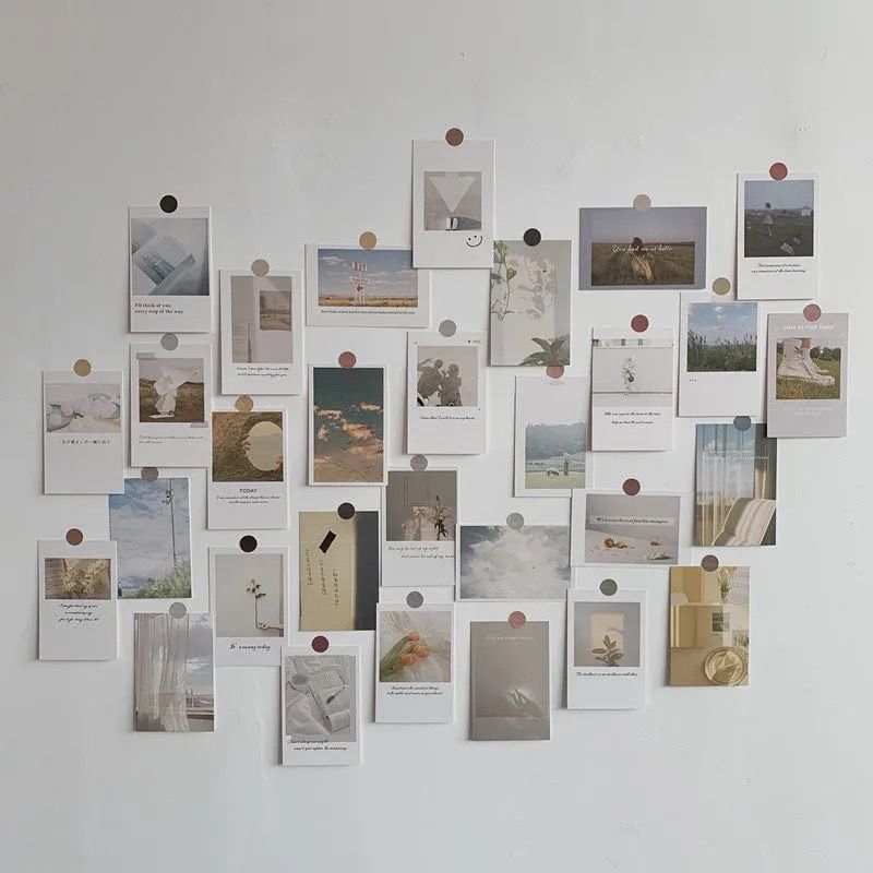Væg collage sæt æstetisk ins kunst vægklistermærker vægmalerier selvklæbende soveværelse vægklistermærker sovesal værelse dekoration: 005