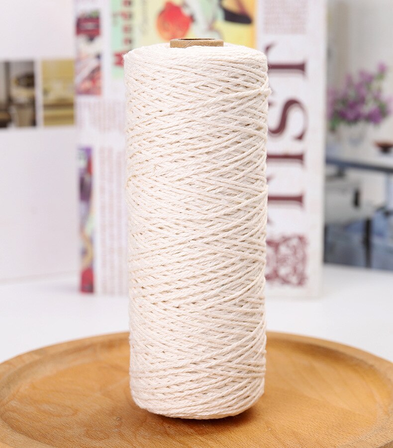 50-200meters Macrame Cord Natural Macrame Rope Macrame String for Wall Hanging, Plant Hangers, Knitting, Decorative Projects: 200meters 1mm wide