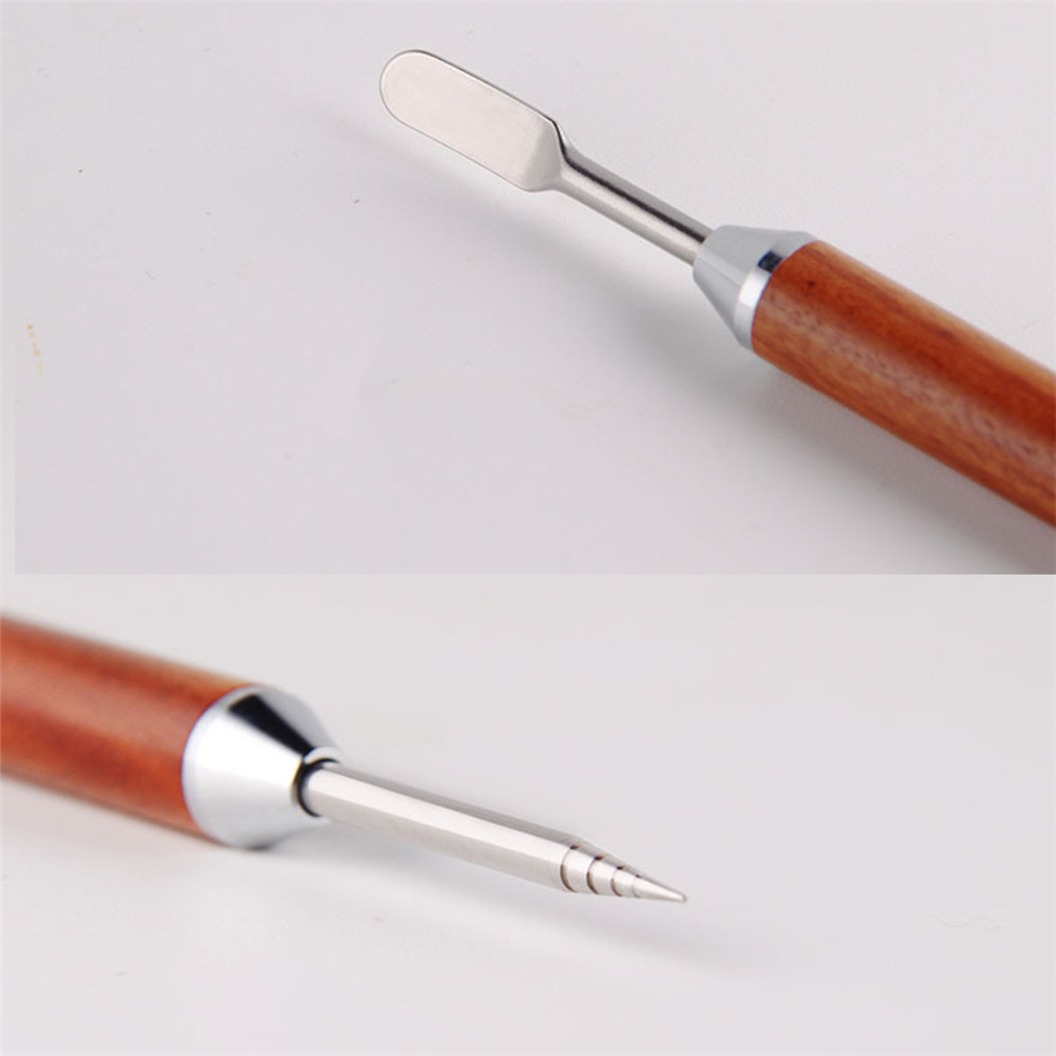 Ttlife 1pc houten handvat roestvrijstalen koffiesjablonen latte schuimspatel koffieservies diy koffiekunstnaald cafégereedschap voor barista