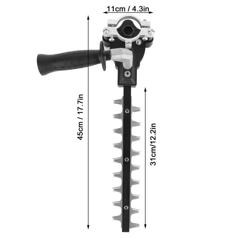 9 Teeth Blade Hedge Trimmer Grass Cutter Attachment Angle Grinder Convert to Hedge Trimmer Gardening Tool Hedge Trimmer Adapter