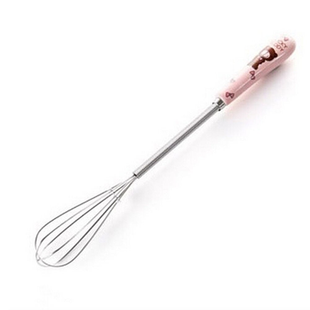Lang håndtag æg mixer værktøjer lille manuel keramik tegneserie håndtag æg køkken kage bagning mixer mini håndholdt æg visp