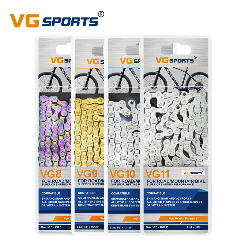 Chaîne De Vélo 6/7/8/9/10/11/12 Vitesses – Acier Allié, 116/126 Maillons, Avec Crochet Et Maillon Rapide, Pour Route Et VTT
