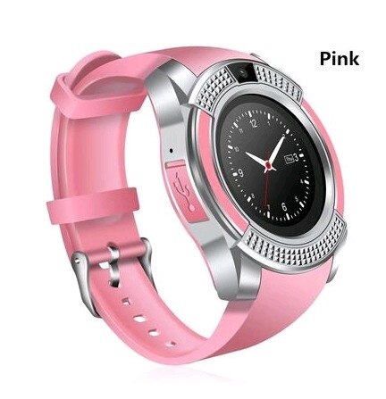 nouvelle montre-bracelet d'écran tactile de montre intelligente de Bluetooth avec la fente d'appareil-photo/carte SIM, montre intelligente imperméable M2 A1 VS DZ09 X6: Rose
