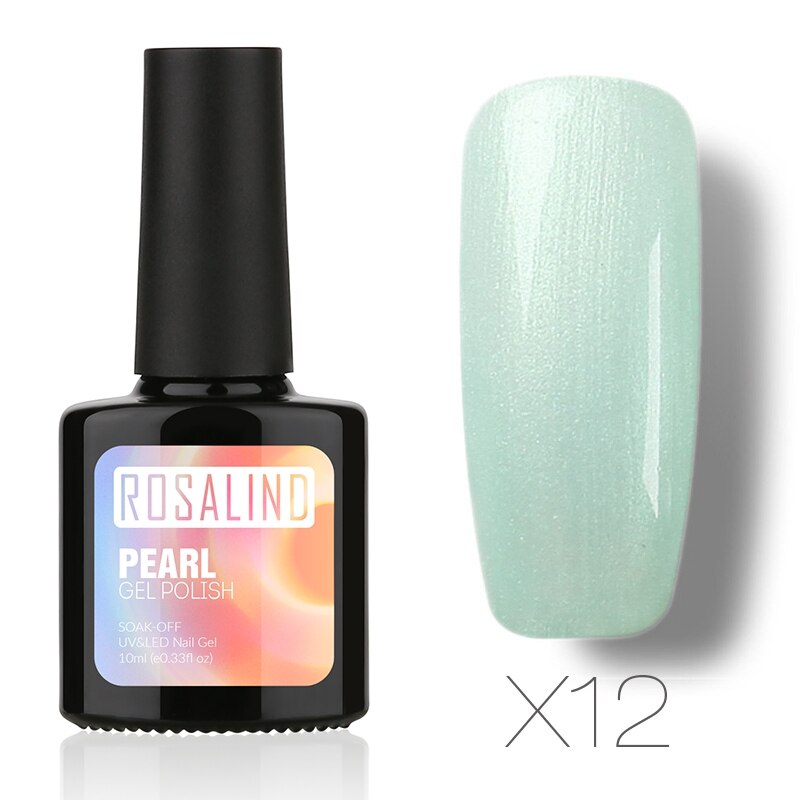 ROSALIND Gel 1 s 10 ml Parel Kleur Gel Nagellak UV Losweken Nagellak Droog Met UV LED Lamp Gel Vernis: X12