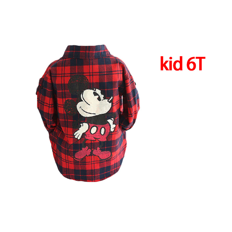 Spring Winter Family Matching Clothes Baby Girl Red Lattice Cardigan Shirt Mother And Daughter Clothes Windbreaker Family Look: kid 6T