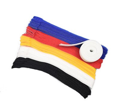 10 pçs/lote Cinta de Nylon Velcro PC Cabo de Computador Cabo de Suporte Do Cabo do Fone de ouvido Organizador Fio Enrolador de Cabo de Fio De Gestão Protetor