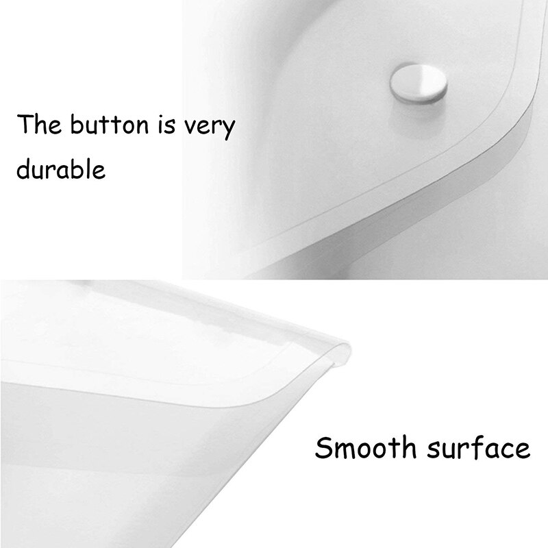 Poly Envelope Folder with Snap Button Closure, Premium Clear Plastic Envelopes,30 Pcs Waterproof Transparent Project Env