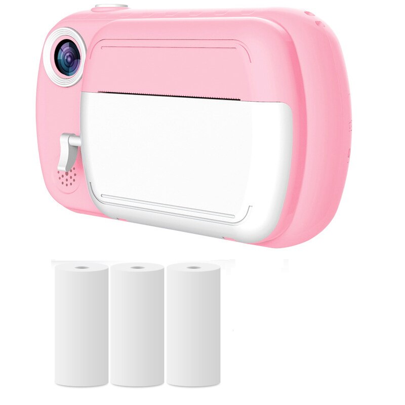 Kinderen Camera Instant Print Camera Voor Kinderen 3.5 ''Slr 1080P Digitale Camera Met 3 Rollen Thermisch Fotopapier kind Speelgoed Camera: Pink 3 Rolls Paper