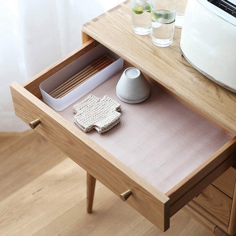 antidérapant eau, Poof étagère Liner armoire Liner tapis Durable pour cuisine étagère tiroir 17.7x177 pouces, clair