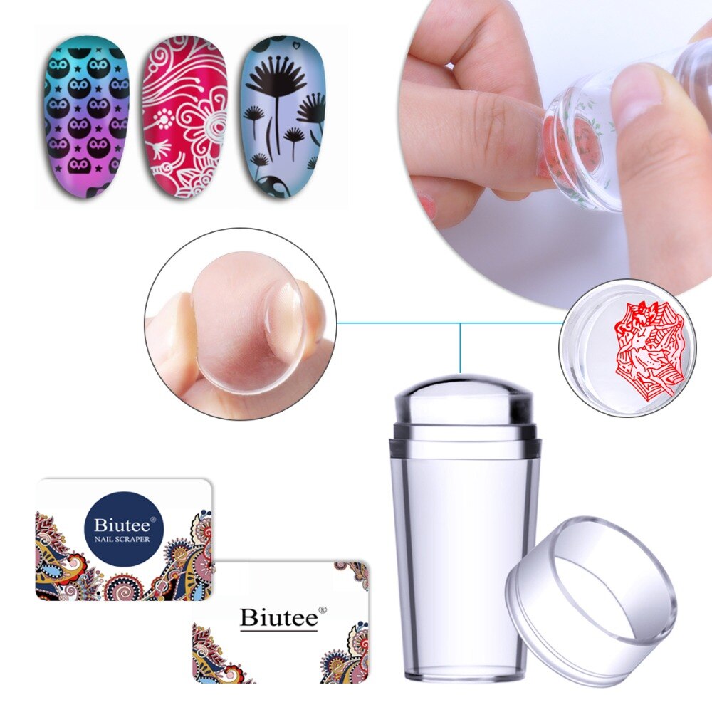 Biutee Nagel Stempel Platten einstellen 15 platte + 1 Stempel + 2 Schaber + 1 lagerung tasche Desgins NäGel Kunst stanzen Platte Schaber Stempel einstellen