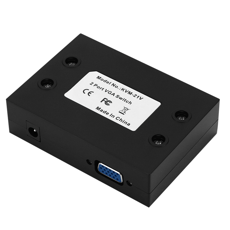 Mini conmutador VGA portátil de 2 puertos, Selector de caja de interruptor de vídeo 2 en 1 para HDTV PC 1920x1440, el más