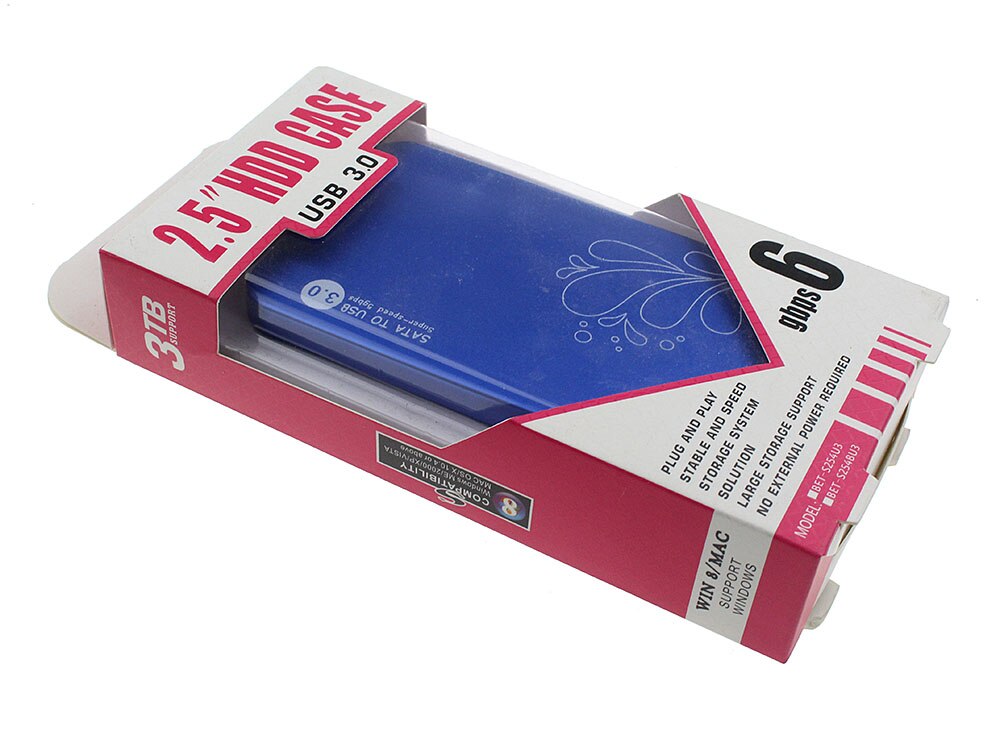 2.5 "Usb 3.0 Sata Hdd Case Brand Metal Aluminium Box Hard Drive Disk Sata Externe USB3.0 2.5 Inch opslag Behuizing