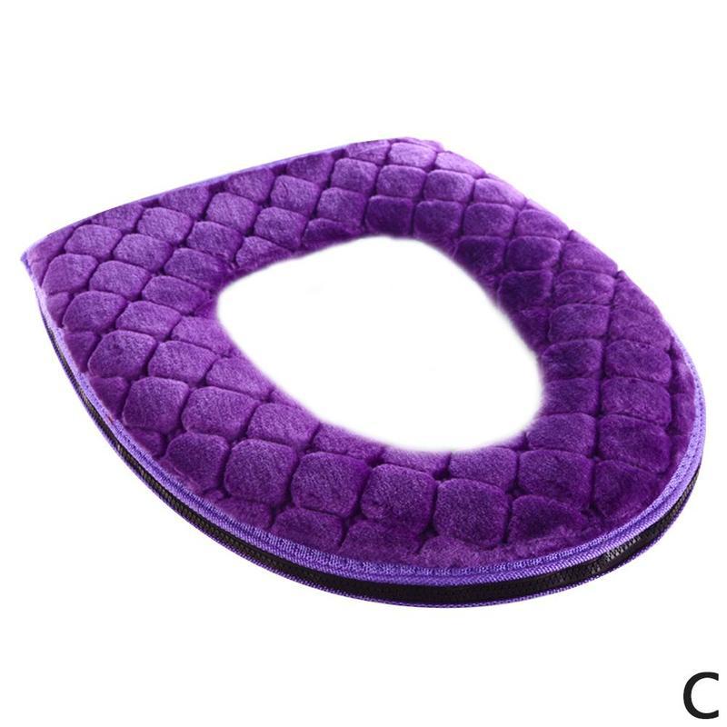 Alfombra de baño aseo cubierta lavable suave asiento almohadillas cálido tapa de inodoro 30cm asiento cojín decoración de baño accesorios de baño: C