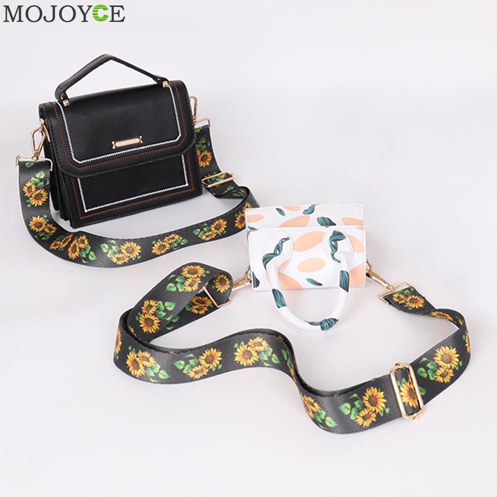 Flower Printed Bag Strap Classic Texture Chic Female Handle Shoulder Bag Belts Accessories