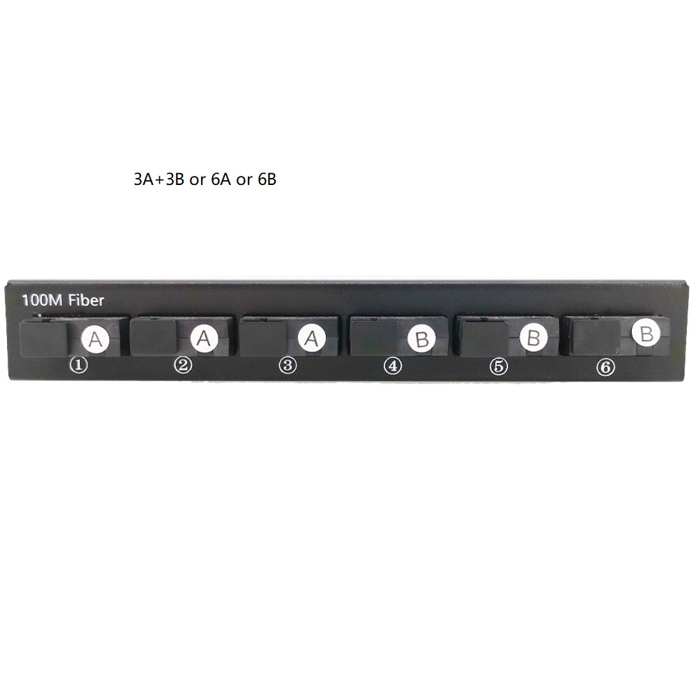 10/100M Ethernet Fiber switch Ethernet to Fiber 25km Fiber Optic Converter 2 RJ45 6 Fiber Ports Fiber Optical Media Converter