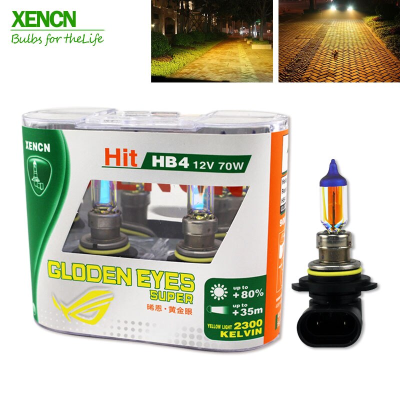 XENCN HB4 9006 12V 70W 2300K Gouden Ogen Super Geel Licht Auto Lampen Vervangen Upgrade Koplamp Halogeen lamp