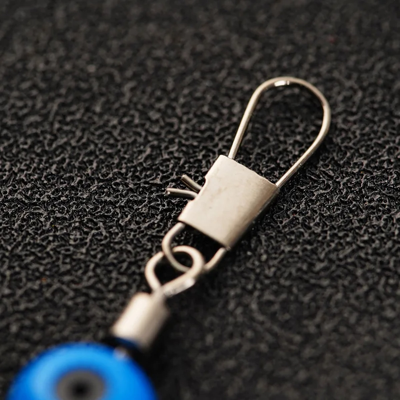 100 pcs/Lot pêche flottant espace haricots rotation Bobber connecteurs pêche en mer eau salée matériel pivotant équipement métal leurre