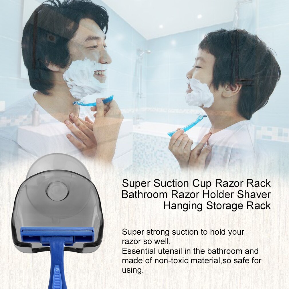 Porte-rasoir pour homme Non toxique, support à ventouses pour rasoir, porte-embouts avec ventouse, accessoires de salle de bains
