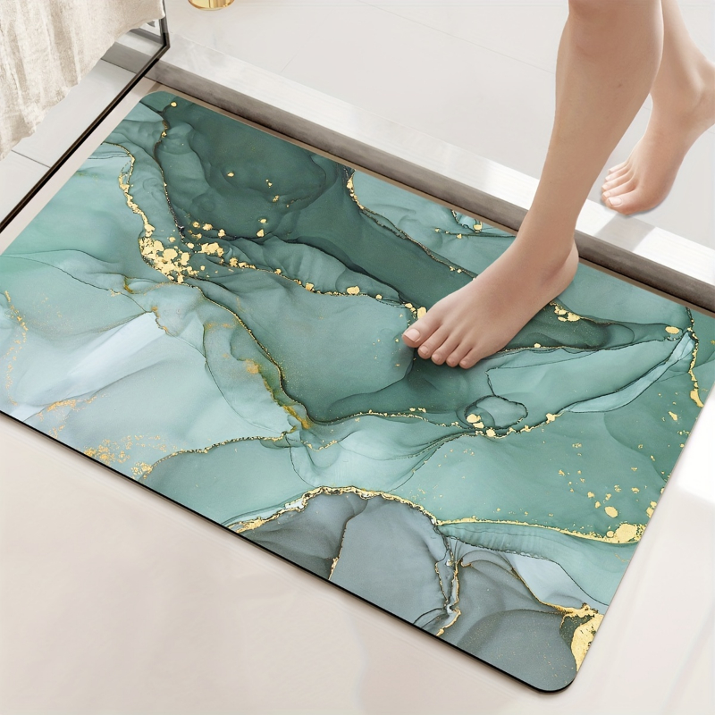 Marmorierung Muster Badezimmer Rutschfeste Matte Saugfähige Toilette Bodenmatte Haushalt Schlafzimmer Türmatten Waschraum Teppich Küche Teppiche