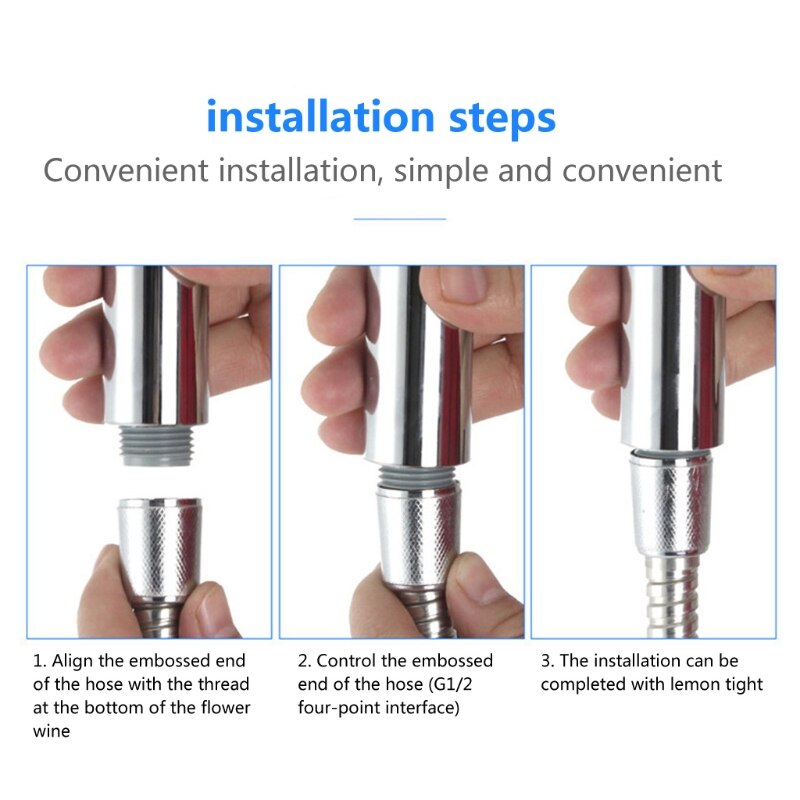 N0HB Pressurized Handheld Shower Head Bathroom Water Saving Shower Detachable Shower Head Fine Water from the Needle Hole