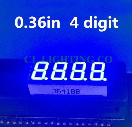 thumbnail image 2 of 0.36" Blue 5-Digit 7-Segment LED Display – Common Cathode Digital Tube Module 2 of 6