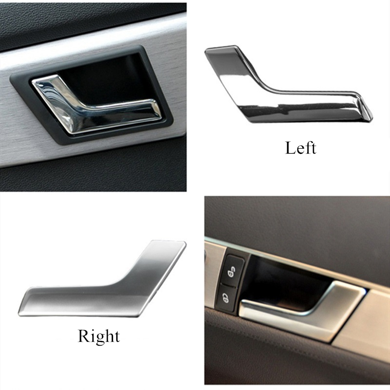 Manija cromada para puerta Interior izquierda y derecha mejorada, para Mercedes Benz W204 Clase C GLK300 C180 C200 C300