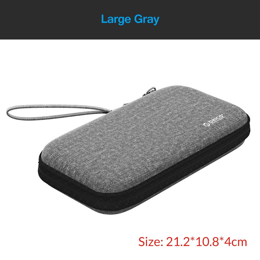 Orico 2.5 Inch Hdd Bescherming Bag Box Voor Externe Hdd Power Bank Opslag Usb Hard Drive Disk Kabel Oortelefoon Multifunctionele tas