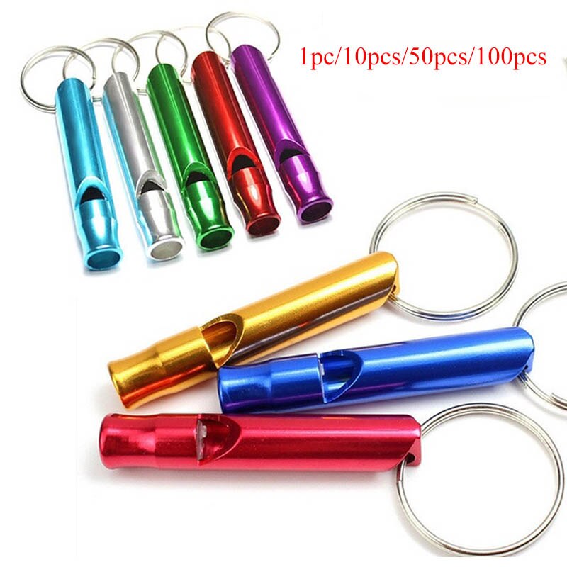 1/3/10Pcs Multifunctionele Aluminium Emergency Survival Whistle Sleutelhanger Voor Camping Wandelen Outdoor Gereedschap Training Fluitje