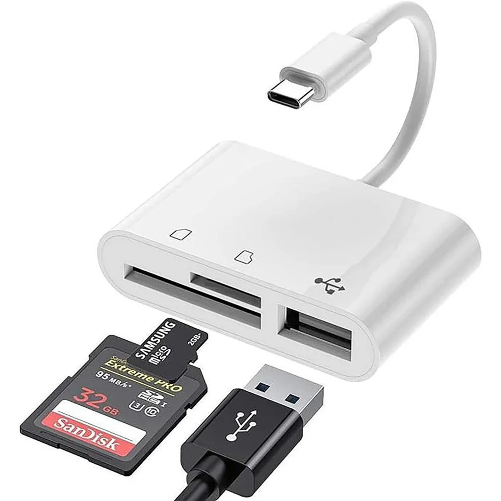 Type-C Adapter TF CF SD-geheugenkaartlezer OTG-schrijver Compact Flash USB-C voor IPad Pro Huawei voor Macbook USB Type C-kaartlezer