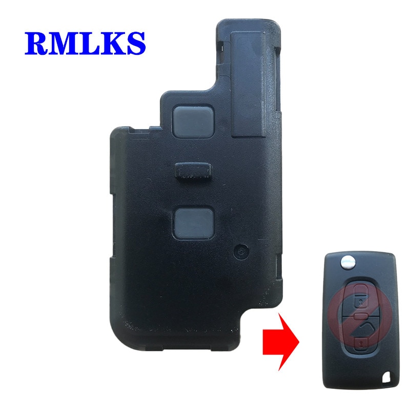 Til peugeot 4007 et 4008 til citroen c-crosser  c4 aircross 2 knap fob fjernbetjening nøgle flip flip nøgle shell fob mit -11r blade