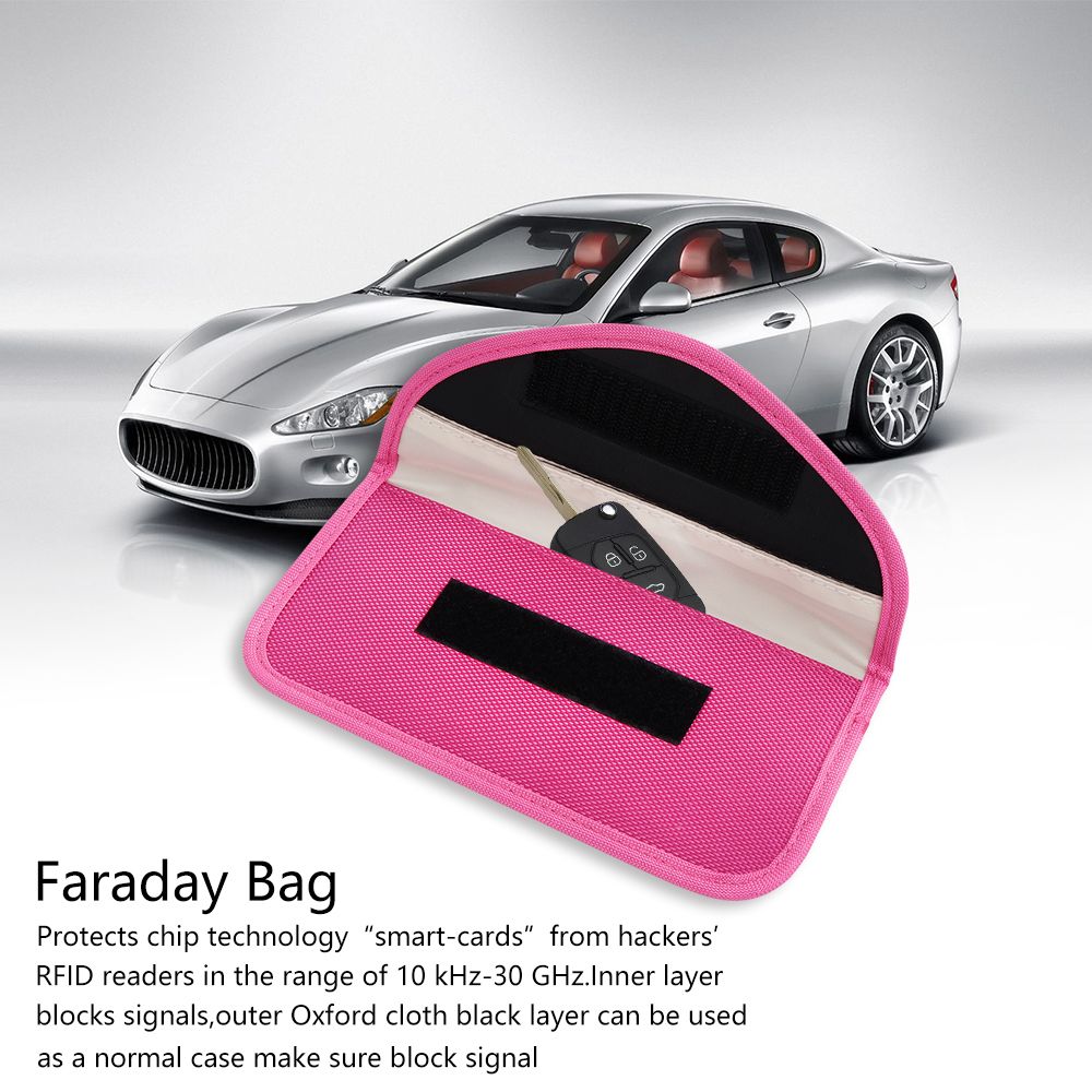 Car Key Signal Blocker Case Faraday Cage Fob Pouch Keyless RFID Blocking Bag