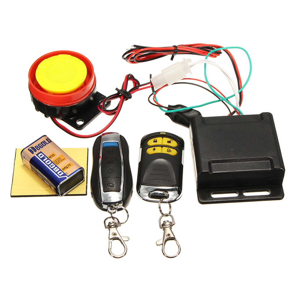 12V Fernbedienung Dual Control Alarm Motorrad Sicherheit System Motorrad Diebstahl Schutz Bike Moto Roller Motor Alarm System: Default Title