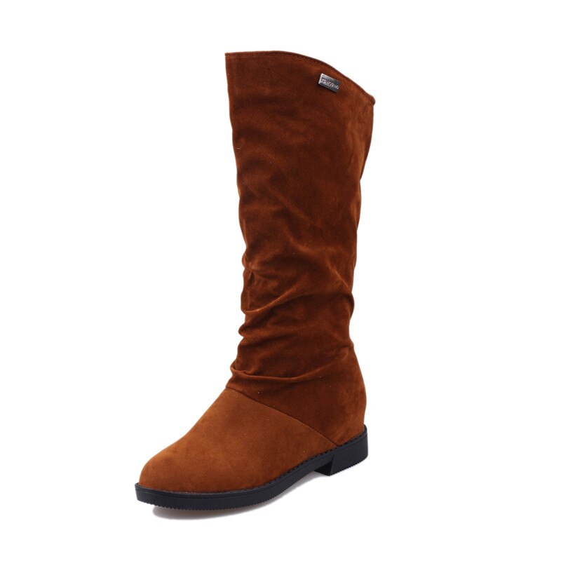 Bottes de neige hautes pour femmes, chaussures d'hiver, confortables, noir, rouge, YX1749, , décontracté: Marron / 8.5