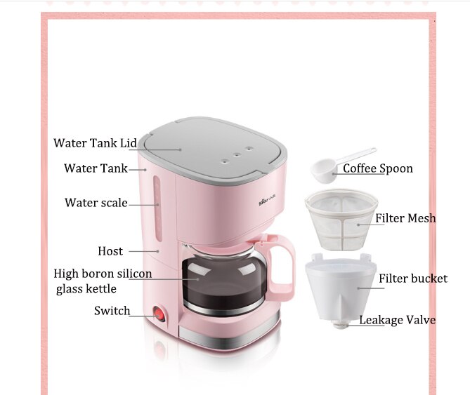 Drip Type Automatic Expresso Coffee Maker 0.7L Insulation 65-75°